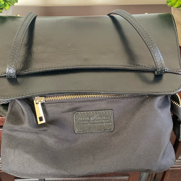 DIVINA FIRENZE TAMARA 🖤BLACK🖤 GENUINE LEATHER SHOULDER BAG 🌟EUC🌟 - Picture 12 of 16